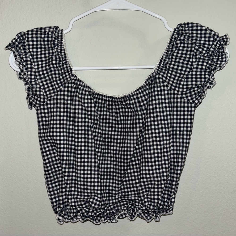 John Galt Gingham Puff Shirt